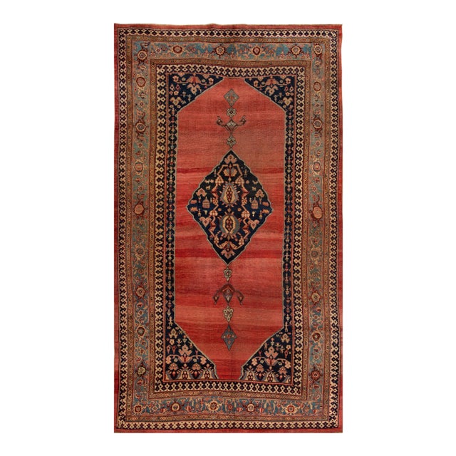 Early 20th Century Antique Bidjar Wool Rug For Sale