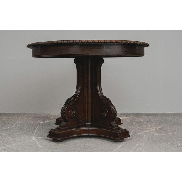 Brown Late 19th Century Historicist Table in Oak For Sale - Image 8 of 17