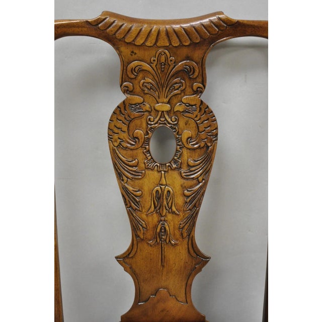 Traditional Late 20th Century Henredon Aston Court Chinoiserie Georgian Mahogany Dining Arm Chairs - A Pair For Sale - Image 3 of 18