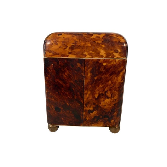 Faux Tortoiseshell Tea Caddy, England Circa 1820 For Sale - Image 9 of 11