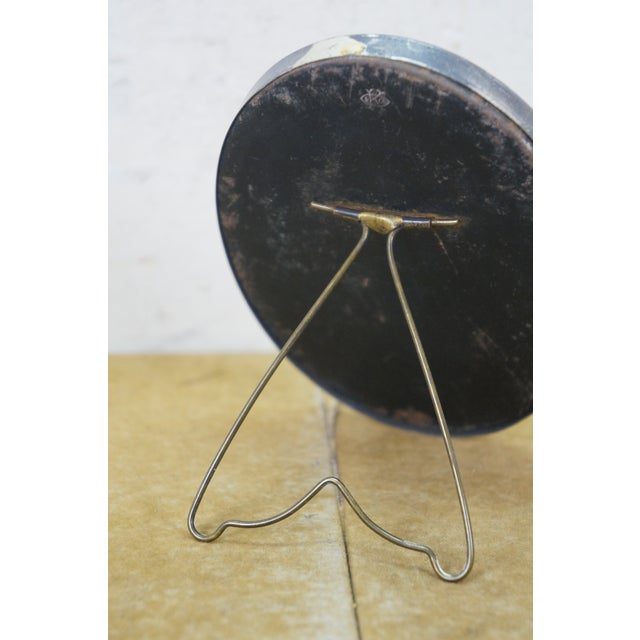 Silver 3 Antique Oval Silver Plated Wall Hanging & Tabletop Picture Frames 6" For Sale - Image 8 of 10