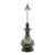 A Pair of Vintage Art Nouveau Style Green Porcelain Vases as Table Lamp For Sale