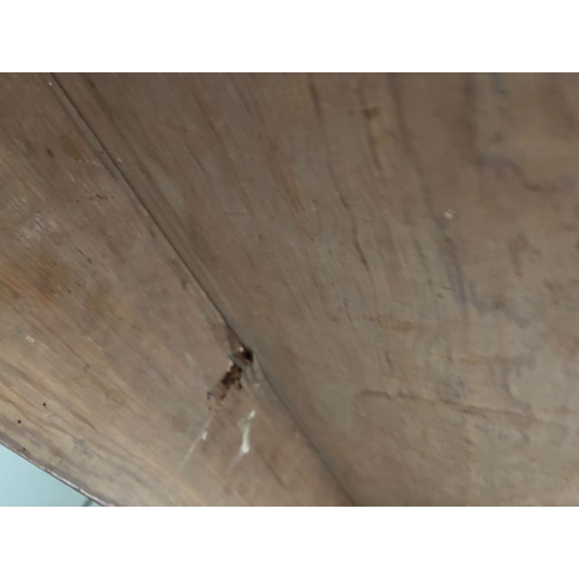 Antique Early American Pine Work Table / Farm Table For Sale - Image 14 of 15