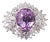 Late 20th Century 5.26ct Purple Sapphire Gia Heated Ceylon 1.43ct Diamond Platinum Ring, Size 7 For Sale