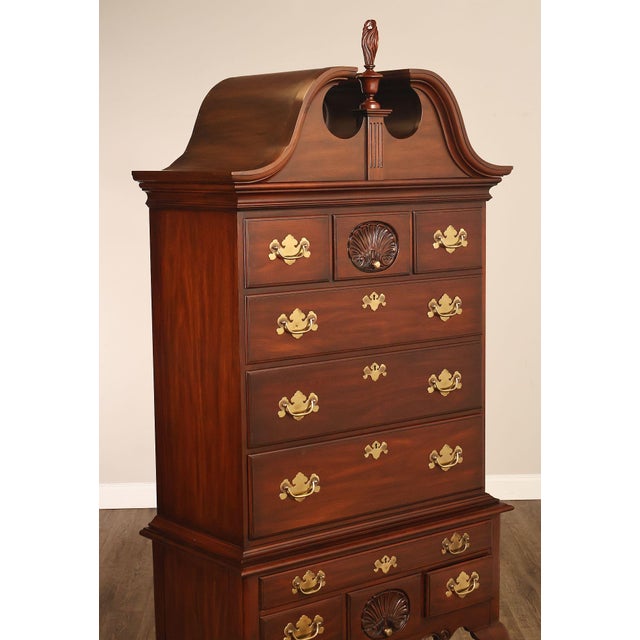 Henkel Harris Henkel Harris Virginia Galleries Genuine Mahogany Highboy Chest For Sale - Image 4 of 18