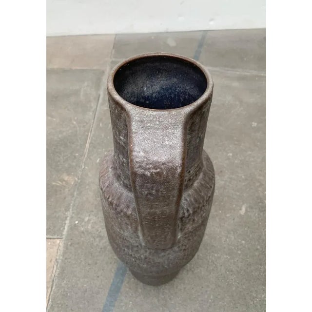 Large Vintage German Ceramic Floor Vase from Karlsruher Majolika For Sale - Image 9 of 18