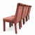 Postmodern Salmon-Pink Velvet Dining Chairs, Sculptural Set of 4 (1980s) For Sale - Image 17 of 18