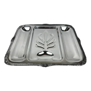 Well & Tree Silver Plated Rectangular Serving Tray by Sheridan Silver Company