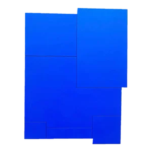 Acrylic on Wood Assemblage Titled: "Abc Cobalt2” 36 X 48