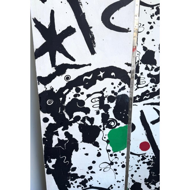 Alexander Calder “Splotchy” 3-Panel Linen-Mounted Screen Laverne International For Sale - Image 10 of 12
