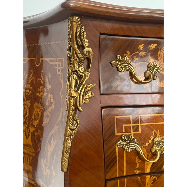 Mid 20th Century Italian Inlaid Bedside Table For Sale - Image 6 of 12