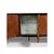 Wood Vintage Wooden Sideboard with Decorated Glass Top and Bar Compartment For Sale - Image 7 of 18