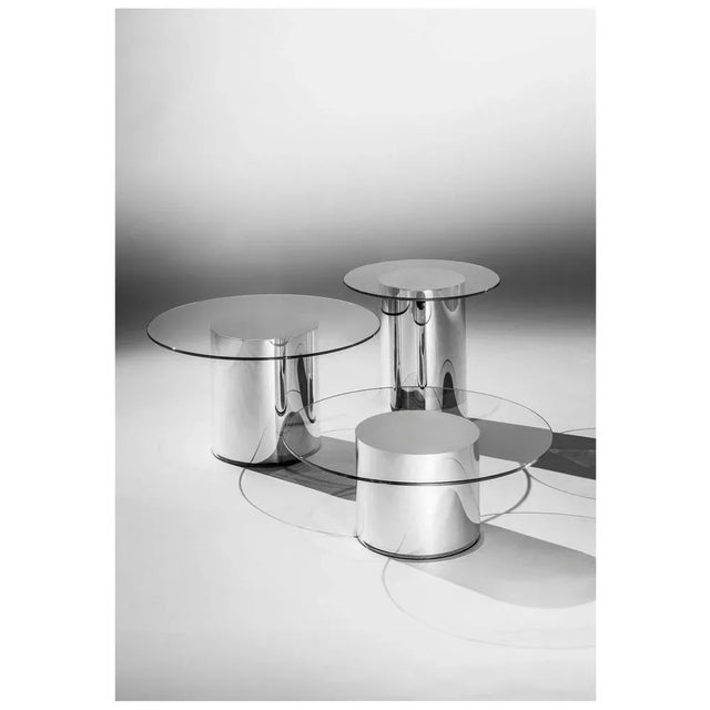 Glass Side Tables by Ramon Úbeda and Otto Canalda for Bd, Set of 2 For Sale - Image 10 of 11