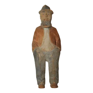 Antique Folk / Primitive Hand-Carved Figurine