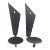 Mid Century Brutalist Hammered Black Candle Holder Wall Sconces Textured Hammered Patina For Sale