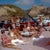 Mid-Century Modern 1957 "Beach Picnic With Surfers and Their Chevrolet Nomad" Photo by Sid Avery (12x12 Canvas) For Sale - Image 3 of 3