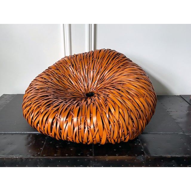 Large Contemporary Japanese Woven Bamboo Sculpture Mimura Chikuho For Sale - Image 14 of 16