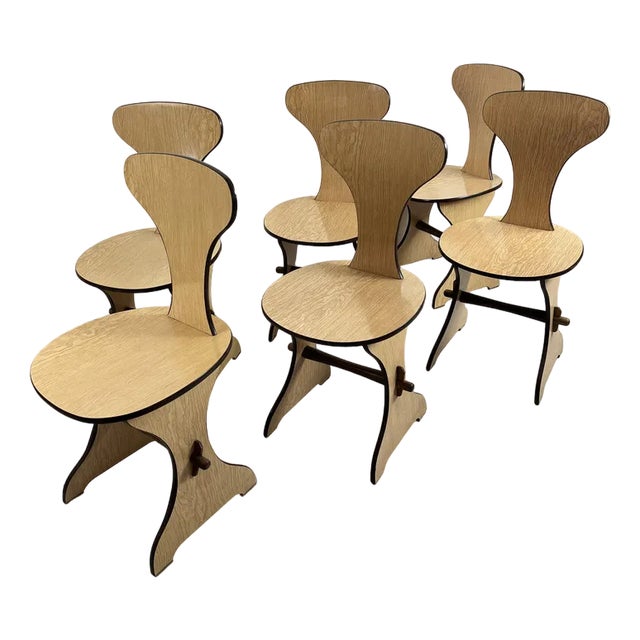 Mid-Century Italian Chairs, 1960s, Set of 6 For Sale
