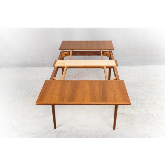 Danish Extendable Teak No. 254 Dining Table by Niels Otto Møller for J.L. Møllers, 1960s For Sale - Image 10 of 18
