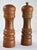 Alessi 1970s Brown Turned Exotic Wood Brass Salt & Pepper Mill Shakers Japan- a Pair For Sale - Image 4 of 12