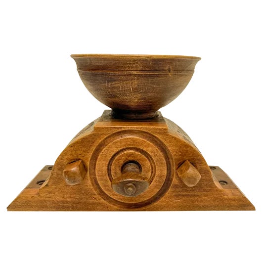 Antique French Wooden Coffee Grinder, 1873 For Sale