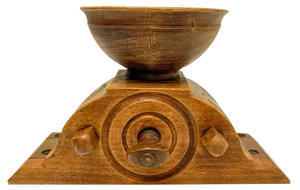 Antique French Wooden Coffee Grinder, 1873