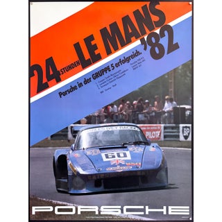 24 Hours of Le Mans 82 Porsche Poster from Werbeagentur Strenger, 1982 For Sale
