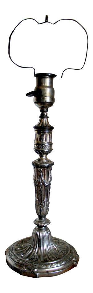 Victor Saglier and Freres Silver Plate Lamp