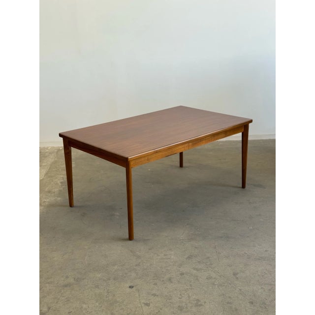 Brown 1960s Danish Modern Teak Dining Table For Sale - Image 8 of 11