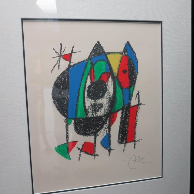 Paper Vintage 1974 Joan Miro Original Lithograph Hand Signed Plate 6, Lithographs Volume II For Sale - Image 7 of 10
