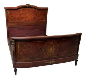 Antique Art Nouveau Ornate Bed, 1910