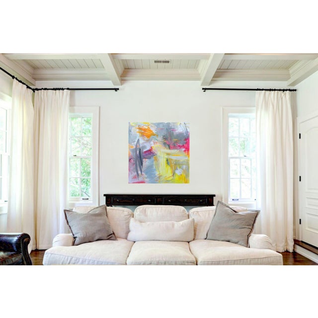 Trixie Pitts "Partially Sunny" by Trixie Pitts Abstract Expressionist Oil Painting For Sale - Image 4 of 10