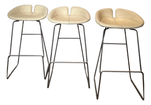 Bar Stool in Cream Leather from Moroso