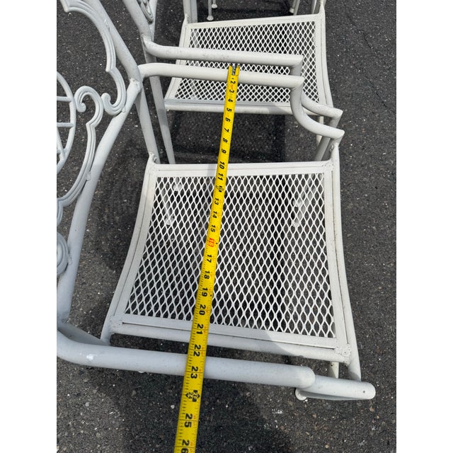 Vintage Aluminum Garden Chair Set of 4 For Sale In Philadelphia - Image 6 of 7