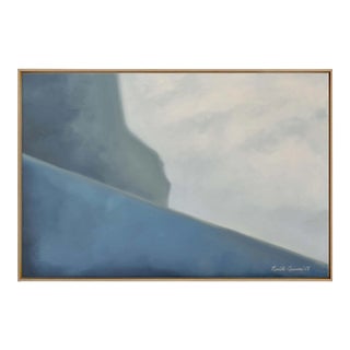 "Abstract Ocean Cliff" I Modern Landscape I Framed Giclée Prints by Nicolette Capuano For Sale