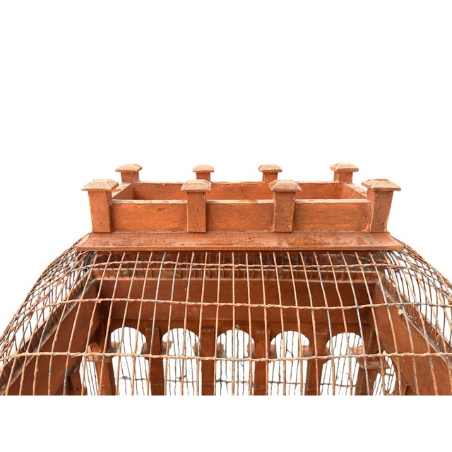 Mid 19th Century Antique Hand Painted Victorian French Birdcage For Sale - Image 5 of 10