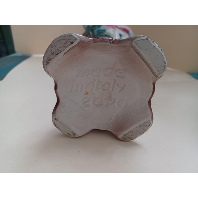 Antique White Vintage Italian Capodimonte Double Handle Porcelain Vase For Sale - Image 8 of 9