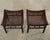 Late 20th Century Pair of McGuire Laced Leather Rawhide Rattan Ottoman Stools For Sale - Image 5 of 18