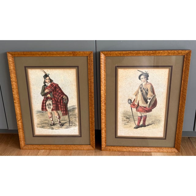 Pair of Framed Hand Colored Lithographs of "The Clans of the Scottish Highlands" by Robert Ronald McIan For Sale - Image 15 of 16