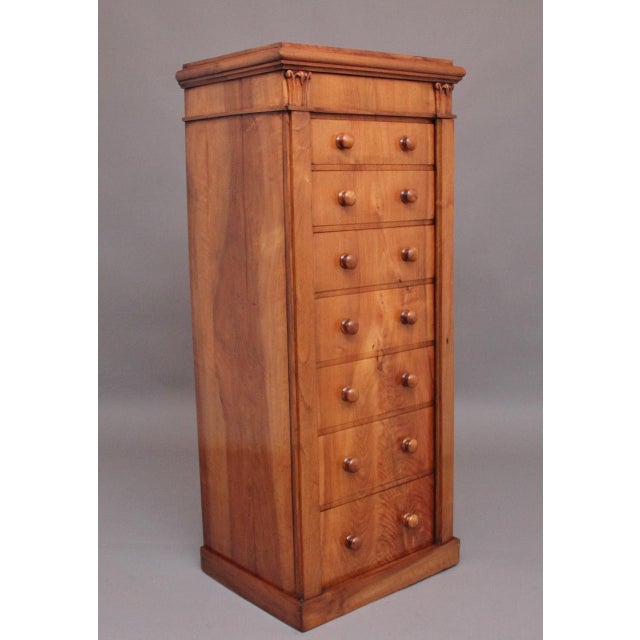 Regency Walnut Wellington Chest, 1830s For Sale - Image 13 of 15