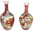 Adorable pair of small antique Satsuma bud vases. Dimensions: medium, 5.75"H x 3"Dia.