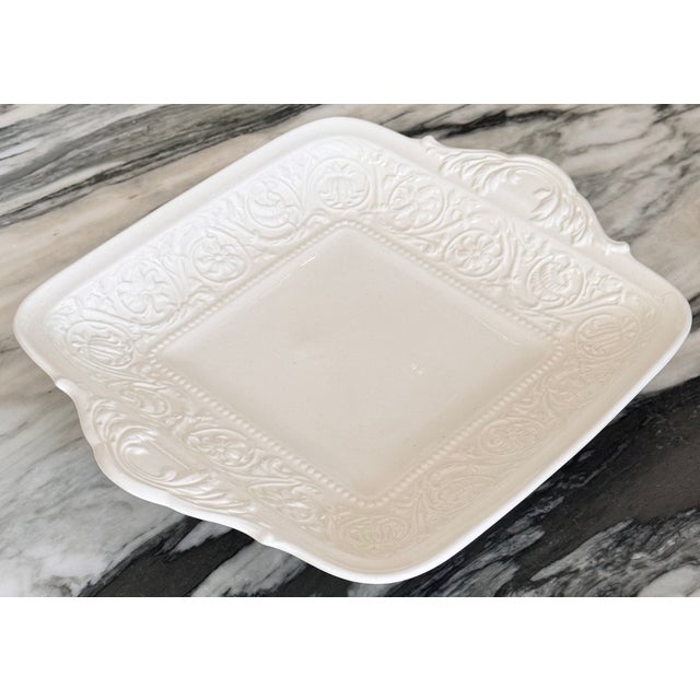1930s Art Deco Era Wedgwood Patrician Square Handled Cake Plate For Sale - Image 9 of 9
