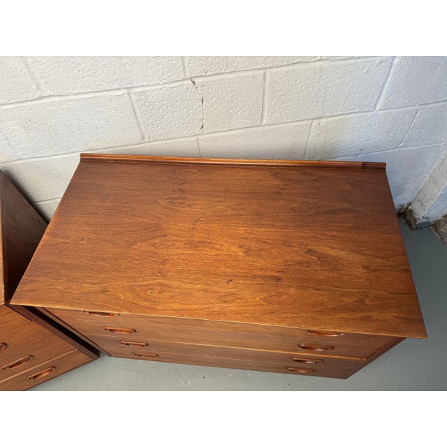 Mid 20th Century Mid-Century Danish Dressers in Walnut - Set of 2 For Sale In New York - Image 6 of 12