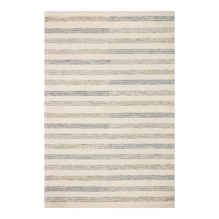 Chris Loves Julia x LoloiChris Ivory / Slate 3'-6" x 5'-6" Accent Rug For Sale