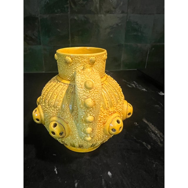 Zsolnay Late 19th Century A Zsolnay Bright Yellow and Ochre Glazed Globular Earthenware Ewer, With Gilt Detail For Sale - Image 4 of 12