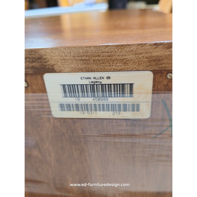 1990s Ethan Allen 1994-1997 Legacy Collection French Provincial Serpentine Chest 3 Drawer Dresser For Sale - Image 5 of 11