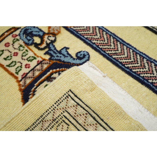 Textile Contemporary Cream White Hand Knotted Indian Rug 3'4'' X 5'8'' For Sale - Image 7 of 8