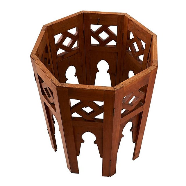 1940s 1940s Schumacher French Patterned Ceramic Top Side Table For Sale - Image 5 of 6