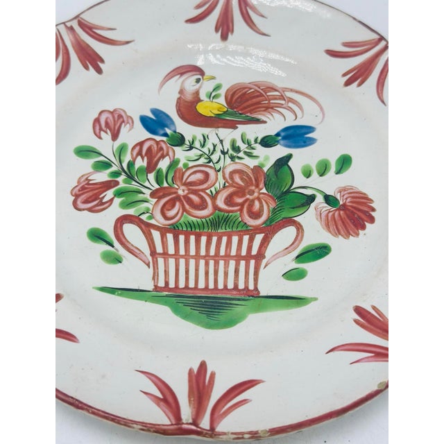 Hand Crafted Folk Art Plate For Sale - Image 4 of 5