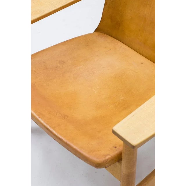Modern Swedish Leather Lounge Chair, 1950s For Sale - Image 6 of 11